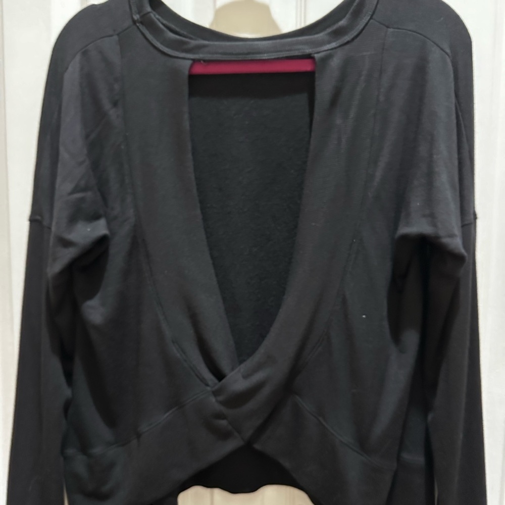 Emily Hsu pullover. Open back sweater